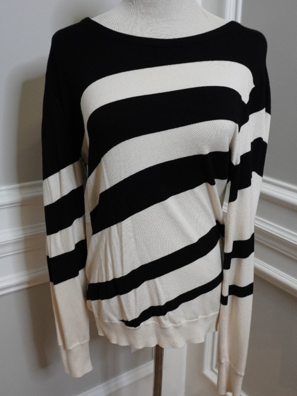 Premise Studio Soft Striped Sweater, Size L